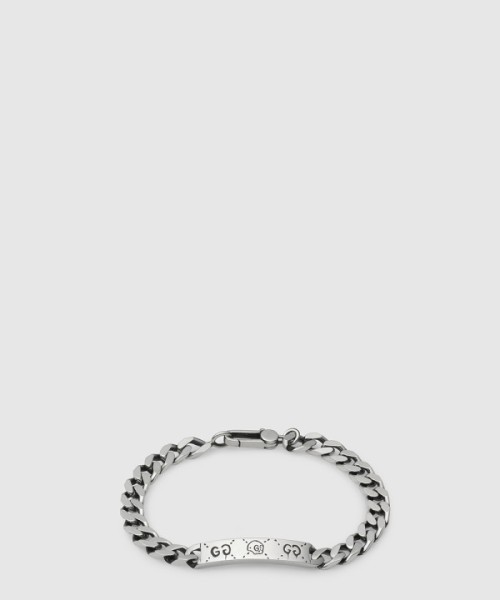구찌 실버 체인 팔찌 455321