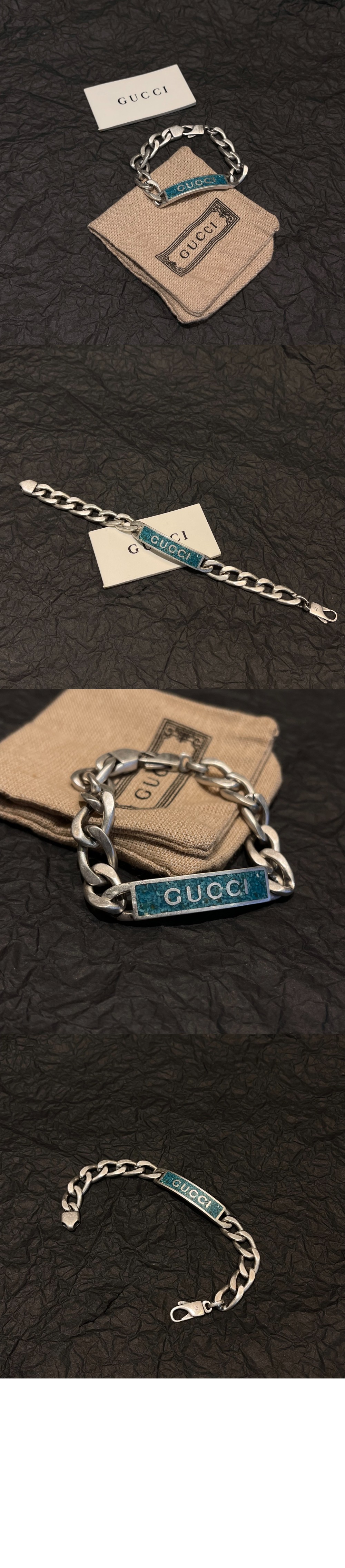 구찌 로고 에나멜 팔찌 678712