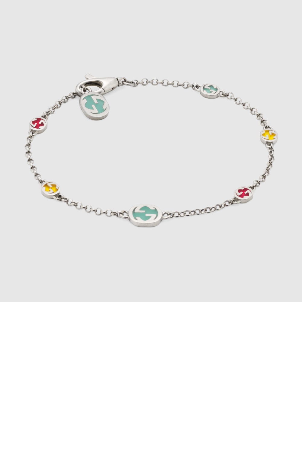 구찌 멀티컬러 에나멜 인터로킹 G 팔찌 728951