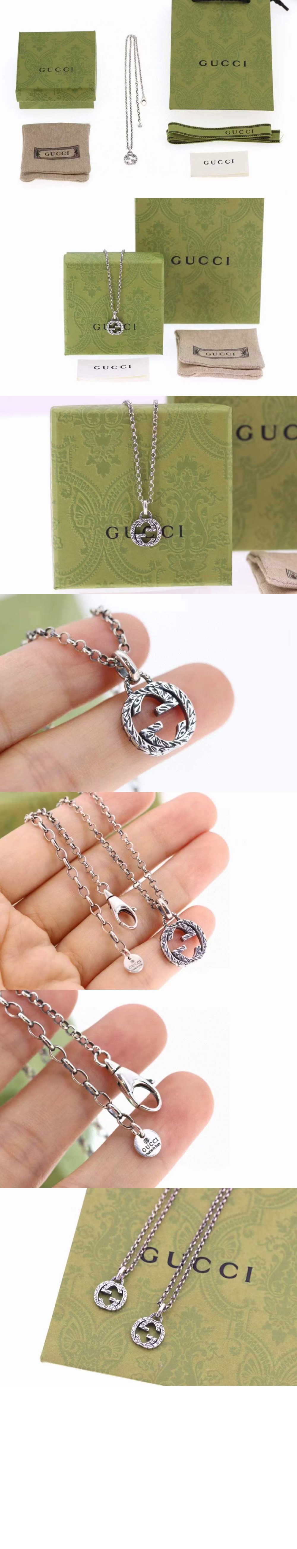 구찌 인터로킹 G 펜던트 목걸이 455535