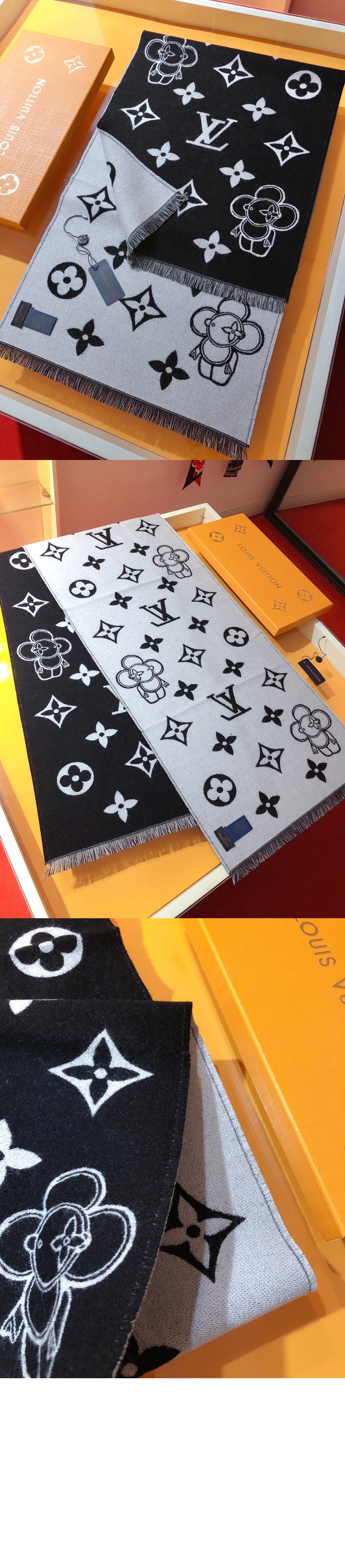 루이비통 모노그램 비비엔 스카프 M77973