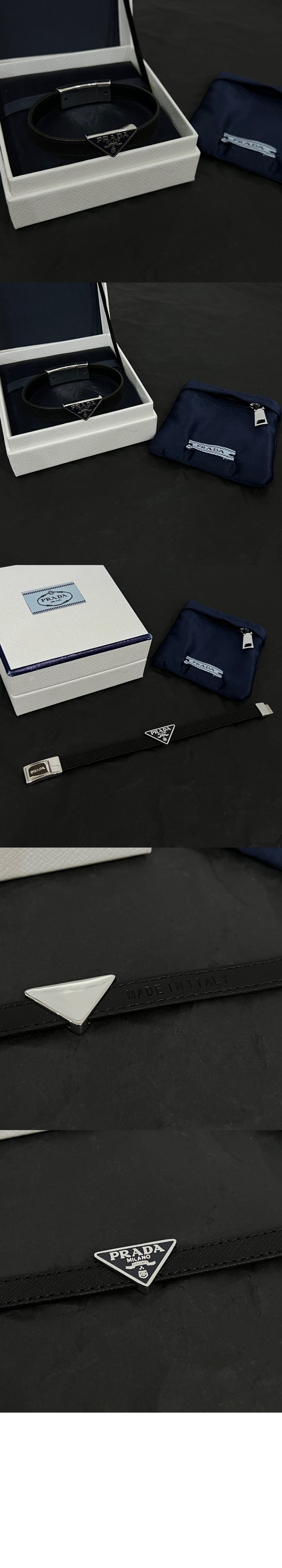 프라다 사피아노 가죽 브레이슬릿 2IB289