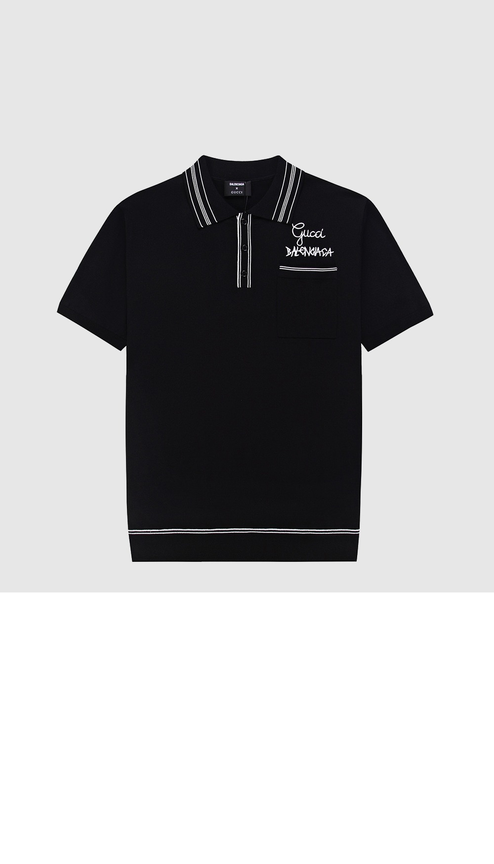 구찌 면 폴로 셔츠