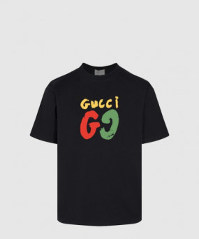 구찌 프린트 면 티셔츠