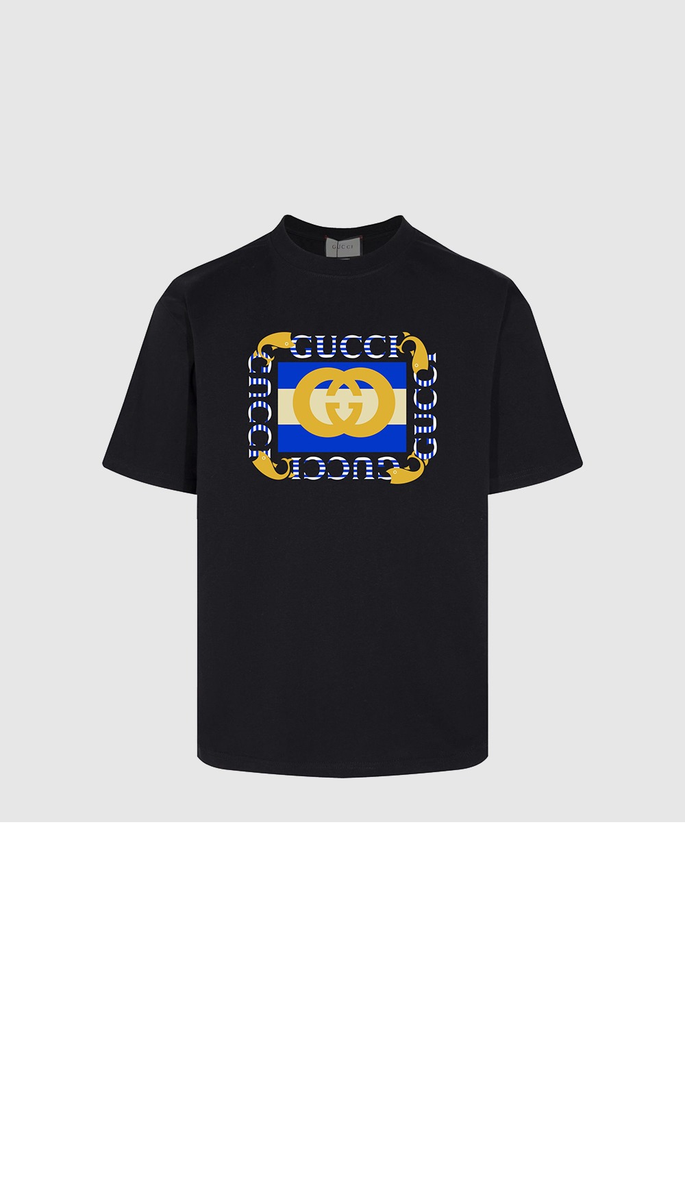 구찌 프린트 면 티셔츠