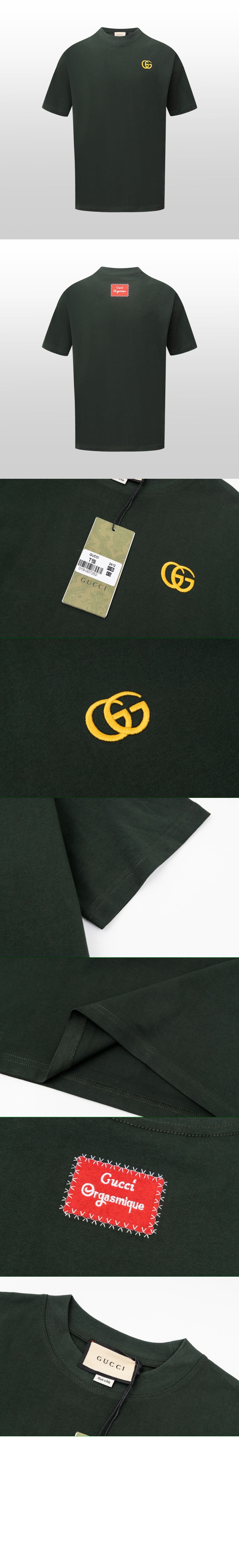 구찌 면 티셔츠