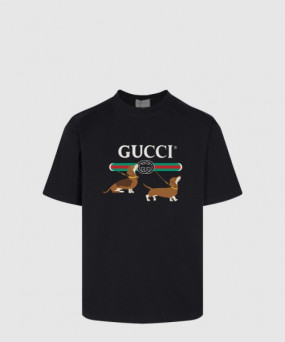 구찌 프린트 면 티셔츠