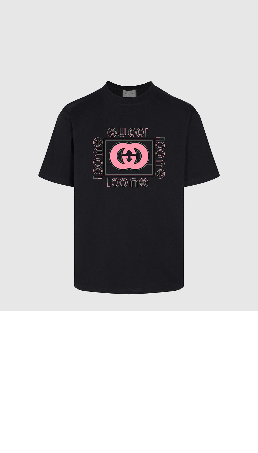 구찌 프린트 면 티셔츠