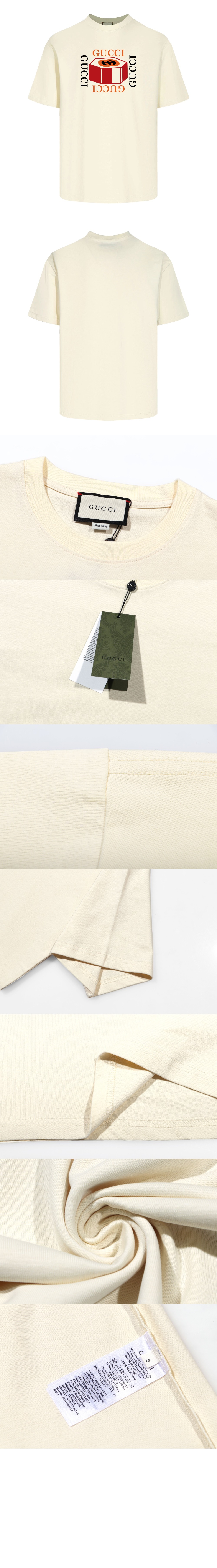 구찌 프린트 면 티셔츠