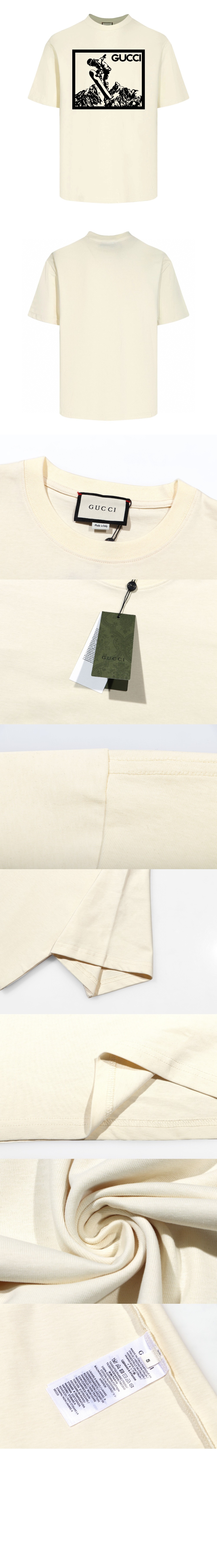 구찌 프린트 면 티셔츠