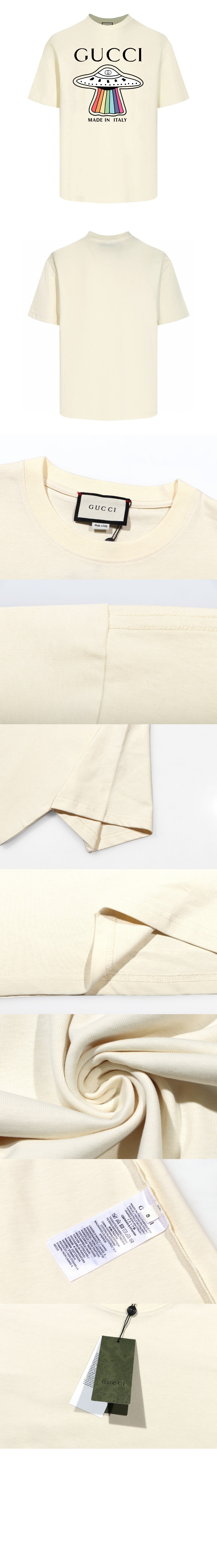 구찌 프린트 면 티셔츠