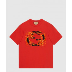 구찌 프린트 면 티셔츠