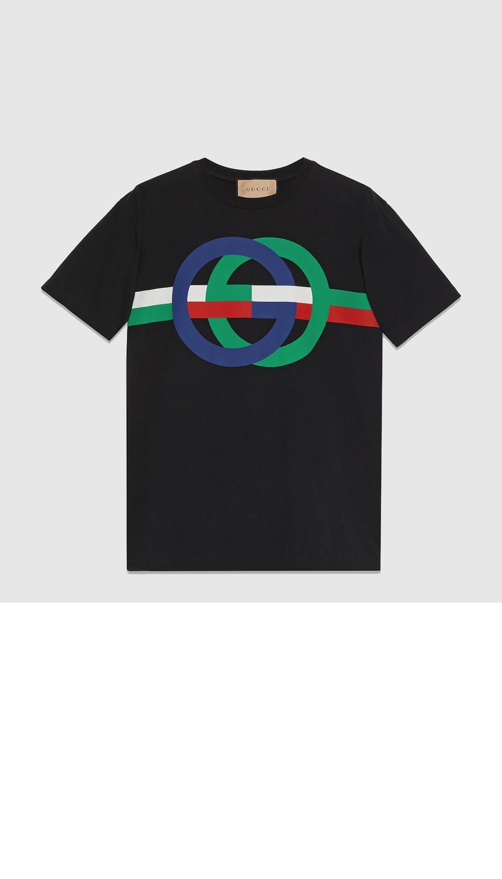 구찌 프린트 코튼 티셔츠