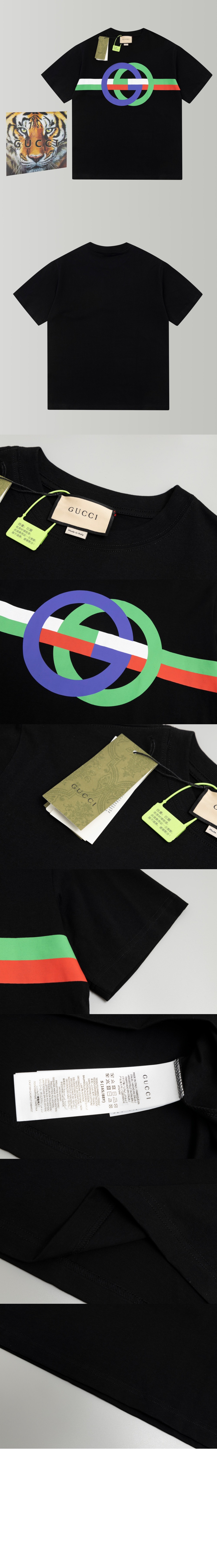 구찌 프린트 코튼 티셔츠