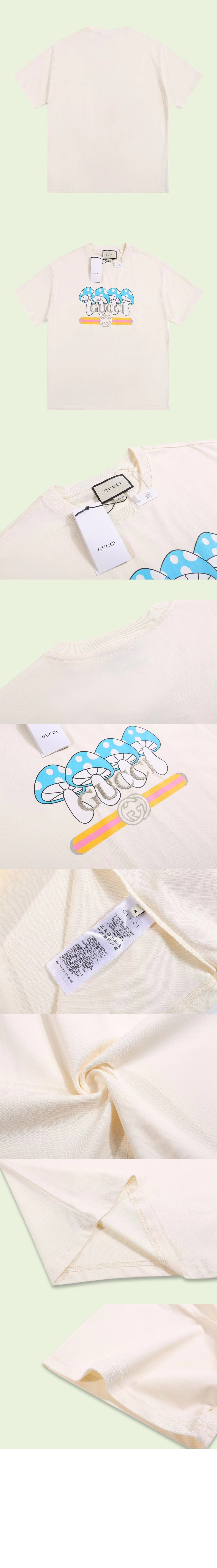 구찌 프린트 면 티셔츠