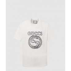 구찌 프린트 면 티셔츠