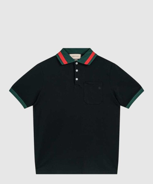 구찌 면 폴로 셔츠