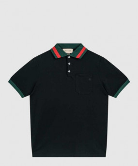 구찌 면 폴로 셔츠