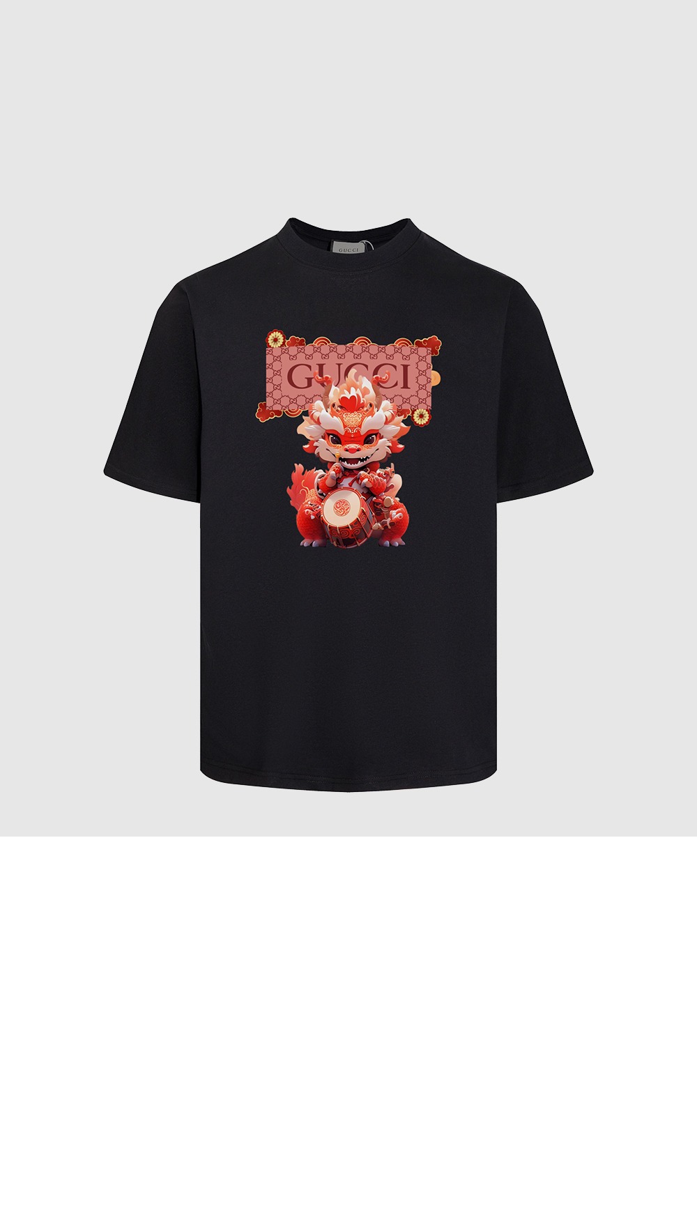 구찌 프린트 면 티셔츠