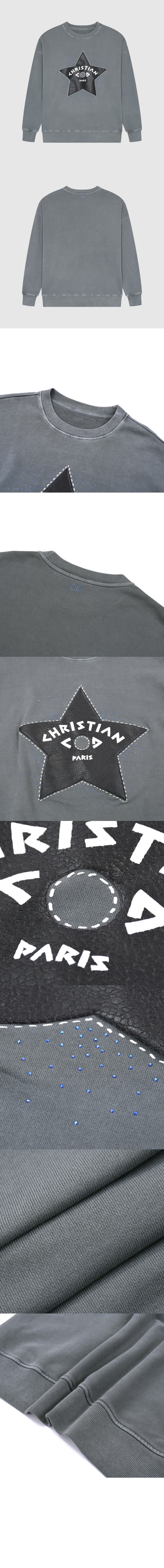 디올 로고 프린트 긴팔