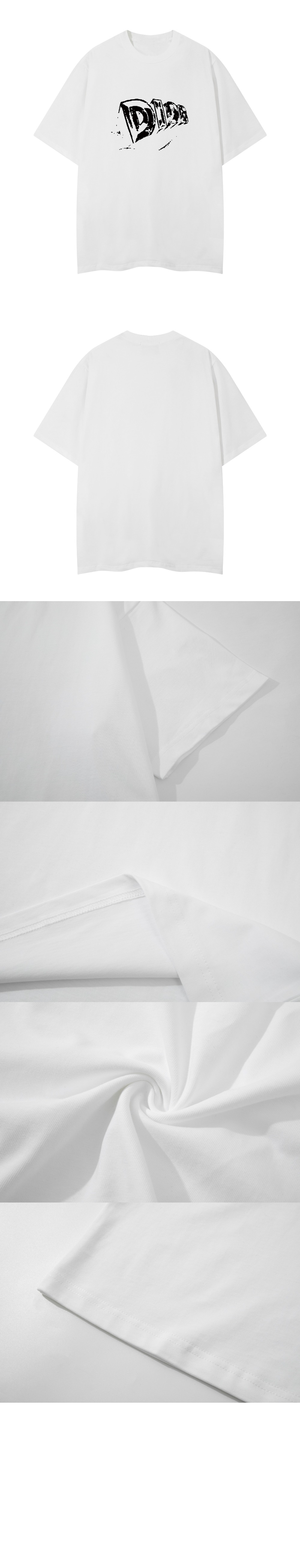 디올 로고 프린트 반팔