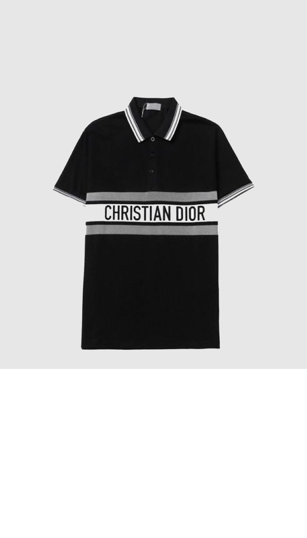 디올 로고 프린트 반팔
