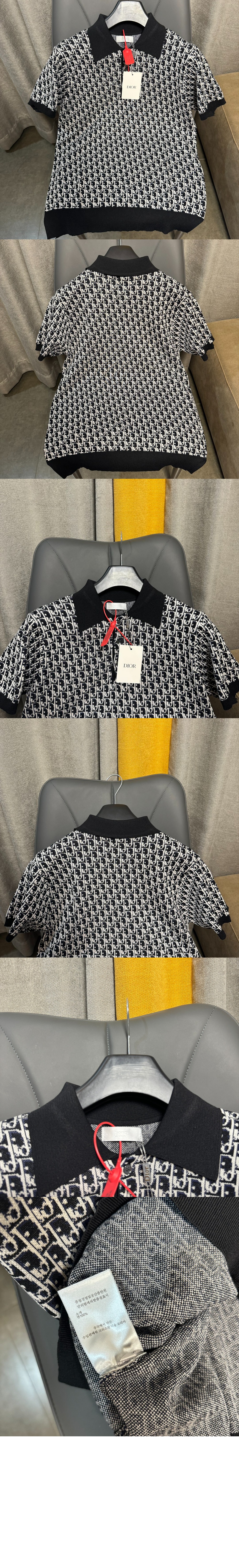 디올 로고 니트 톱