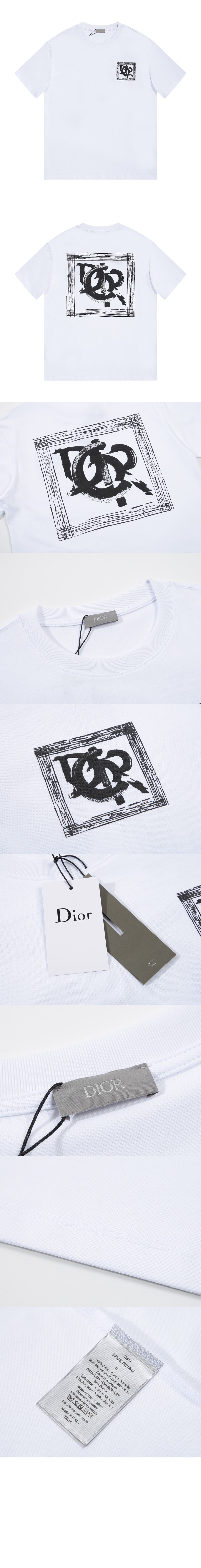 디올 플라워 코튼 톱