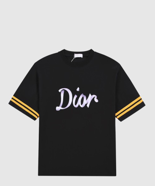 디올 로고 프린트 반팔