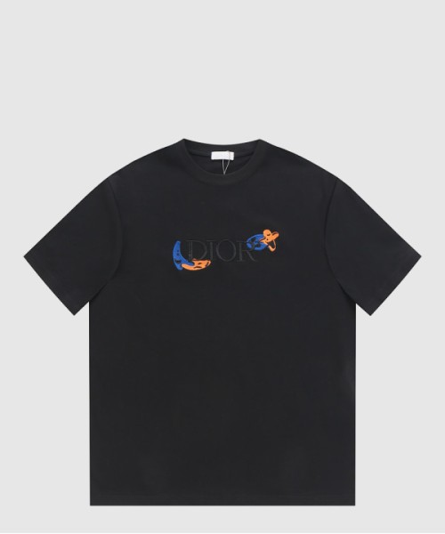 디올 로고 프린트 반팔