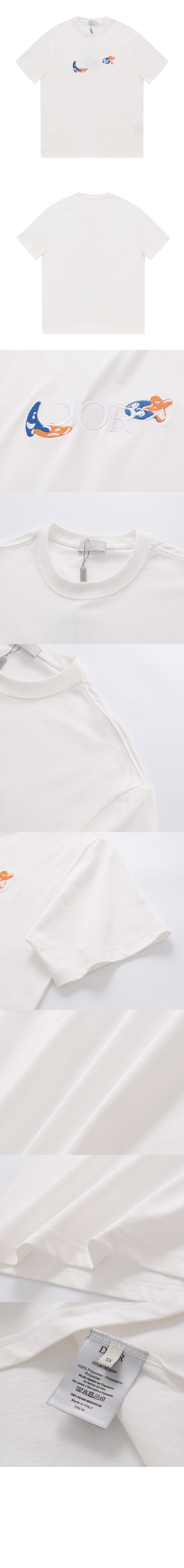 디올 로고 프린트 반팔