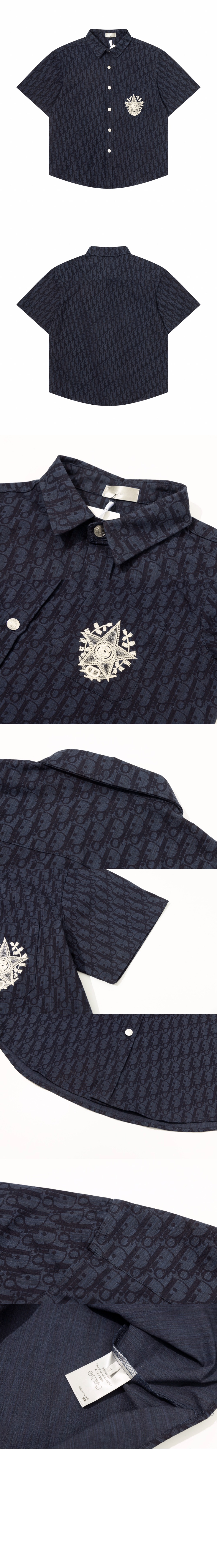 디올 로고 프린트 셔츠 톱