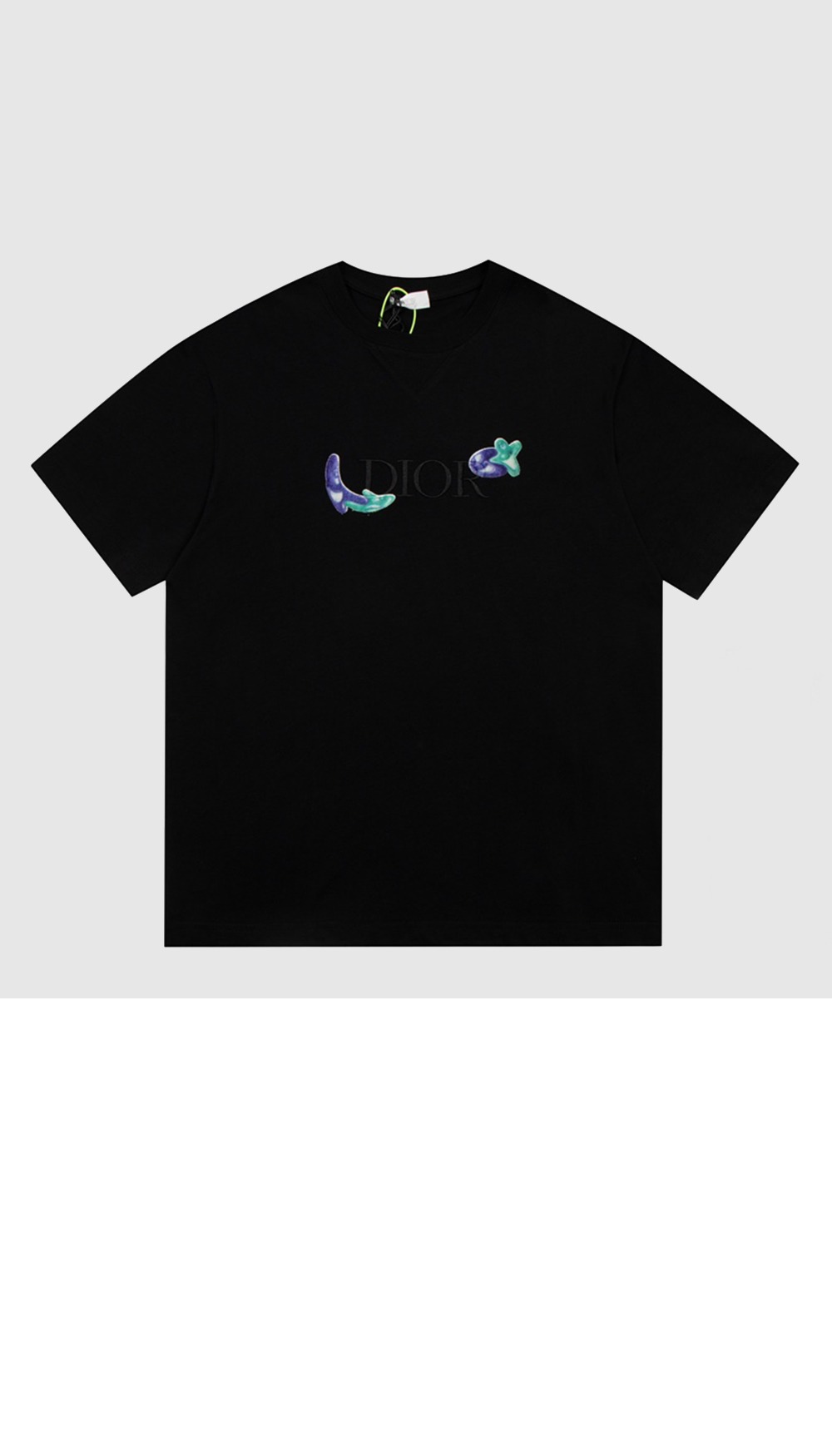 디올 로고 프린트 반팔