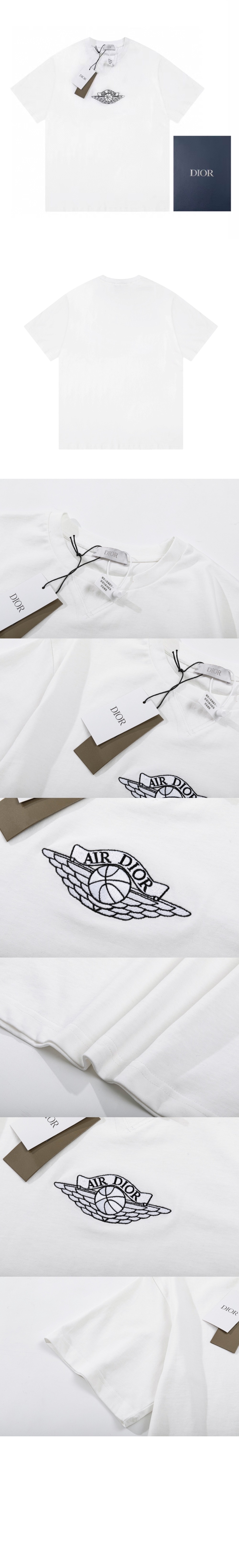 디올 로고 프린트 반팔