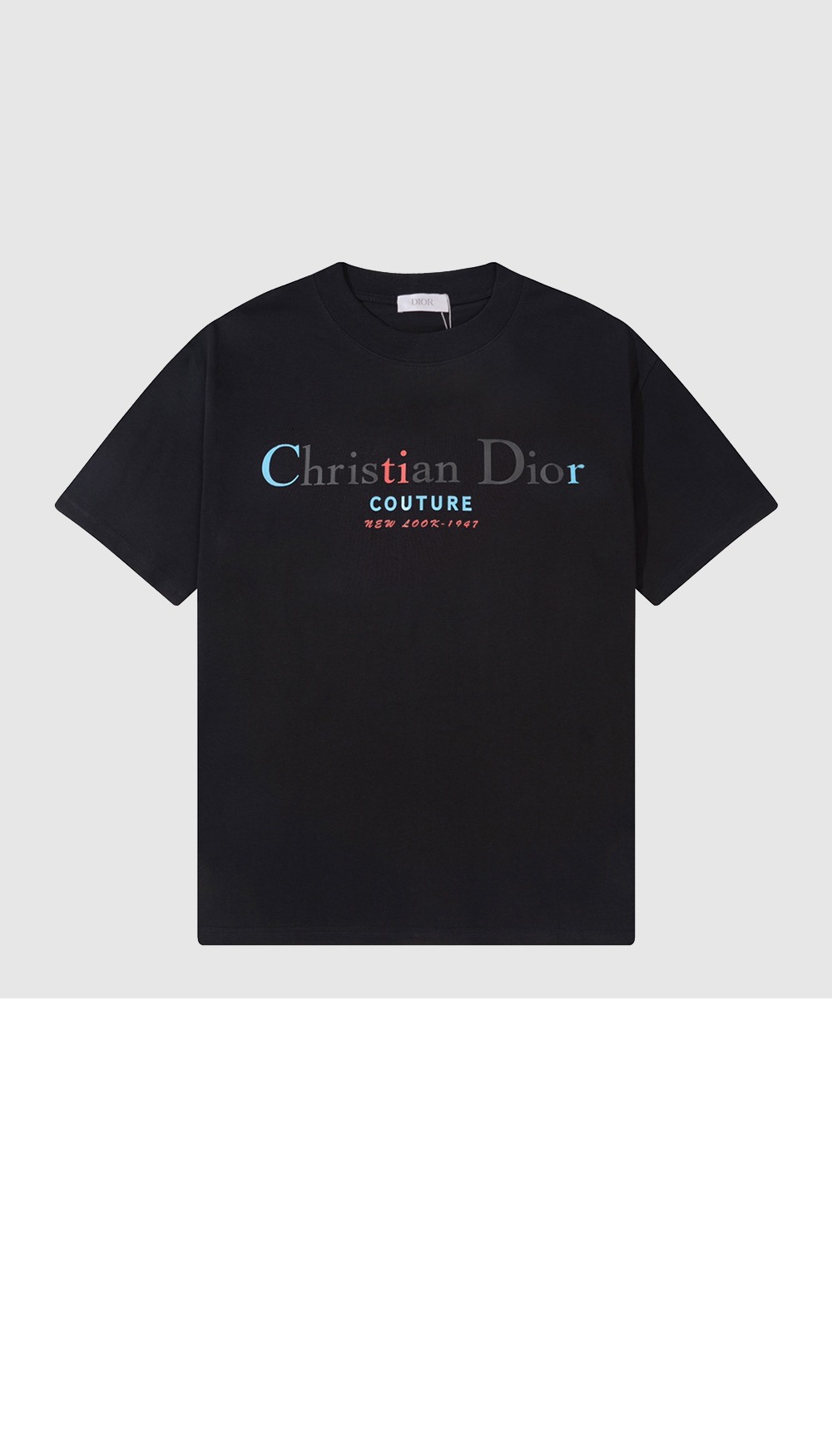 디올 로고 프린트 반팔