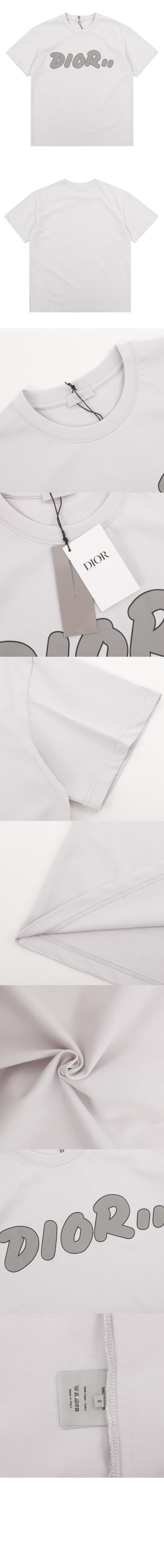 디올 로고 프린트 반팔