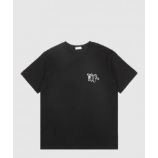 디올 로고 프린트 반팔