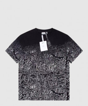 디올 로고 프린트 반팔