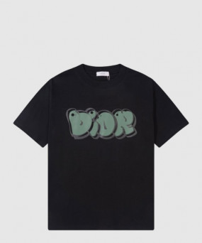 디올 로고 프린트 반팔