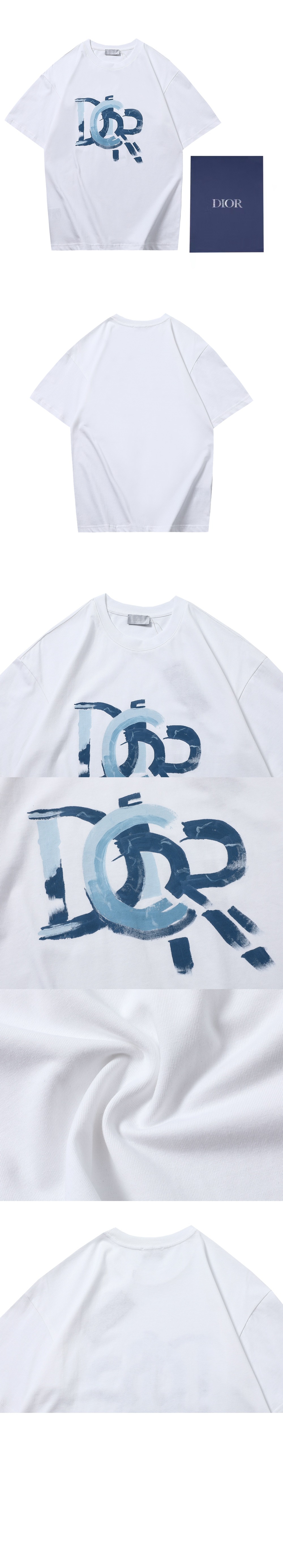 디올 로고 프린트 반팔