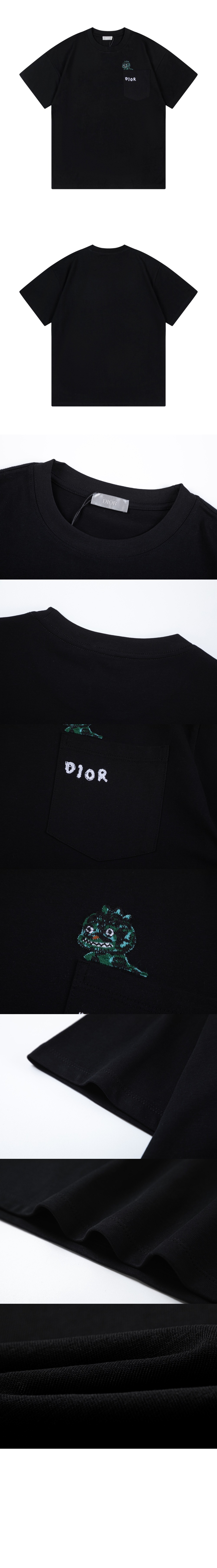 디올 로고 프린트 반팔