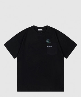 디올 로고 프린트 반팔