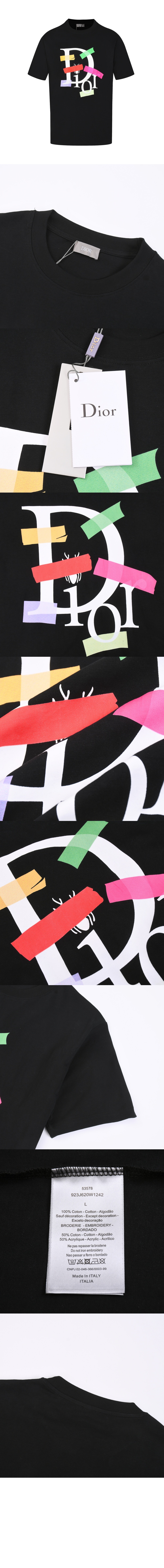 디올 플라워 코튼 톱