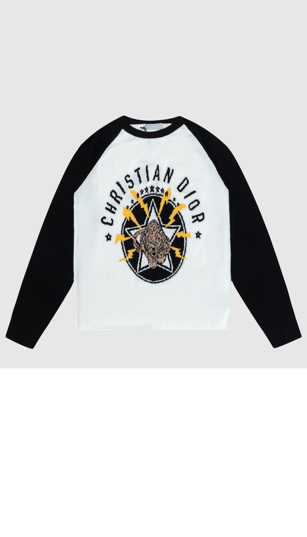 디올 긴팔 프린트 톱