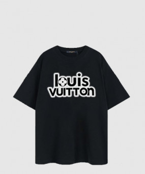 루이비통 로고 프린트 반팔