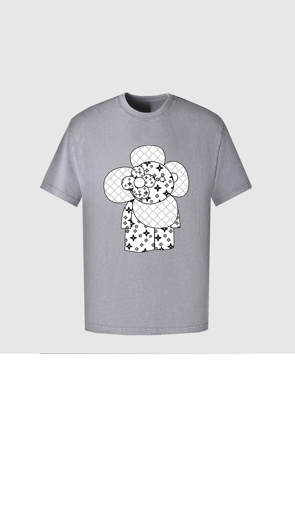 루이비통 로고 프린트 반팔