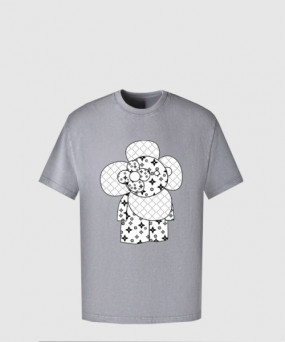 루이비통 로고 프린트 반팔