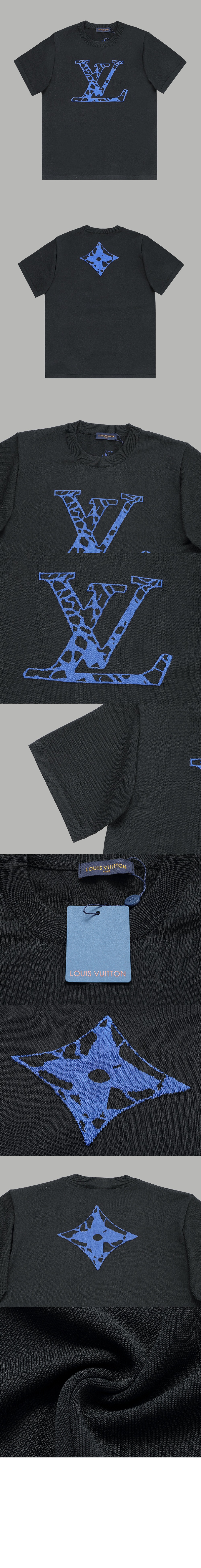 루이비통 로고 프린트 반팔