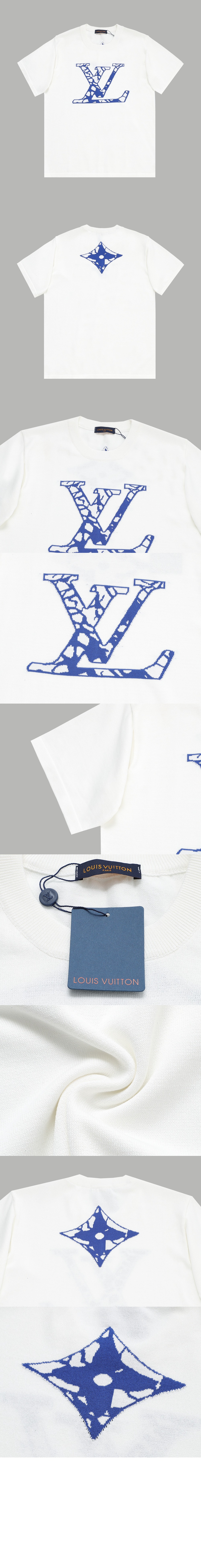 루이비통 로고 프린트 반팔