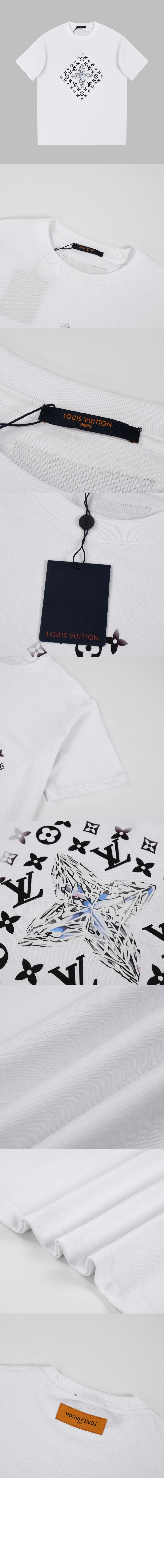 루이비통 로고 프린트 반팔